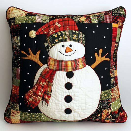 Christmas Snowman TAI130824246 Quilted Pillow Case