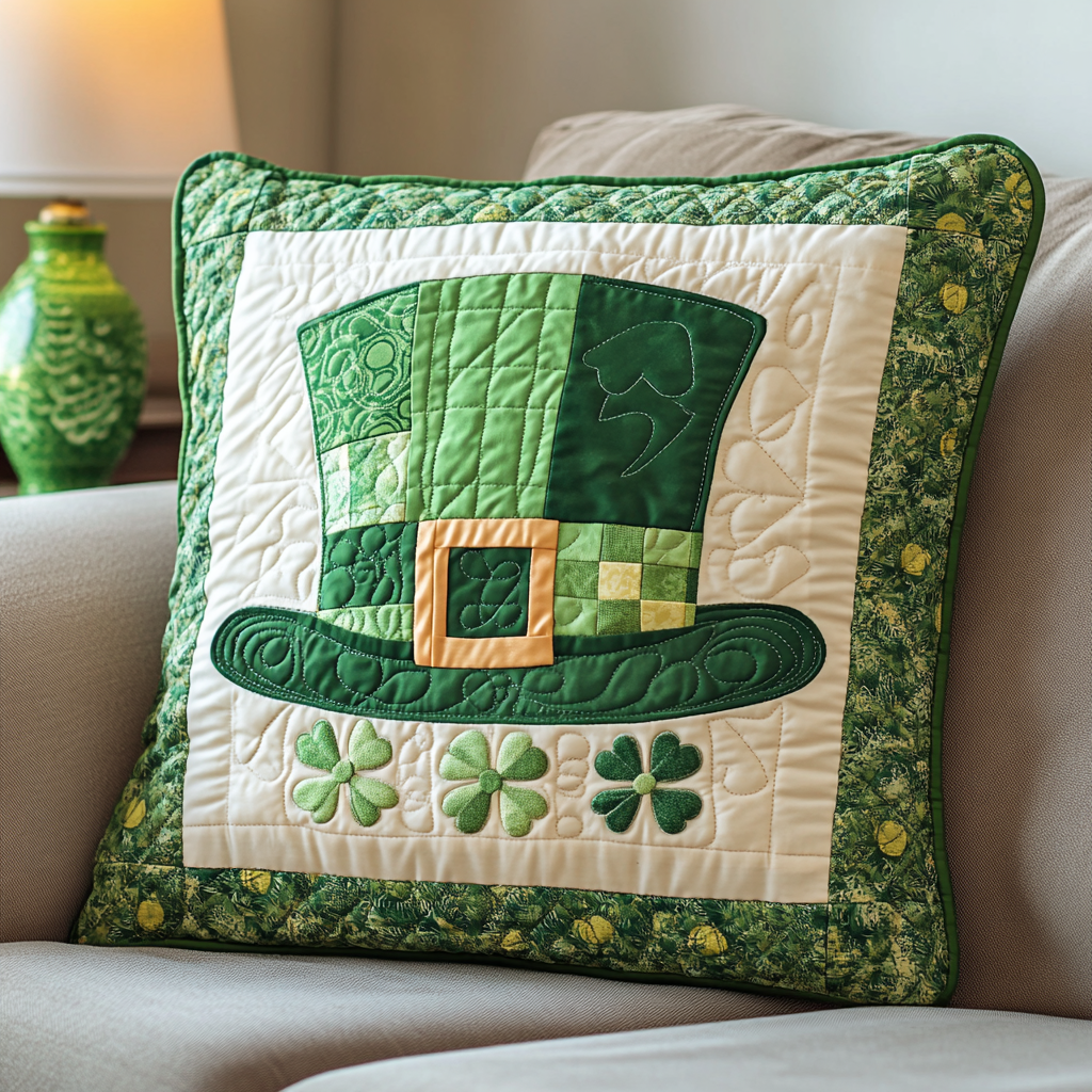 St Patrick's Day DAI051224146 Quilted Pillow Case