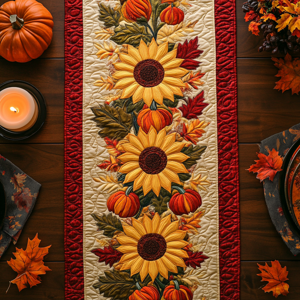 Sunflower TAI021024315 Quilted Table Runner