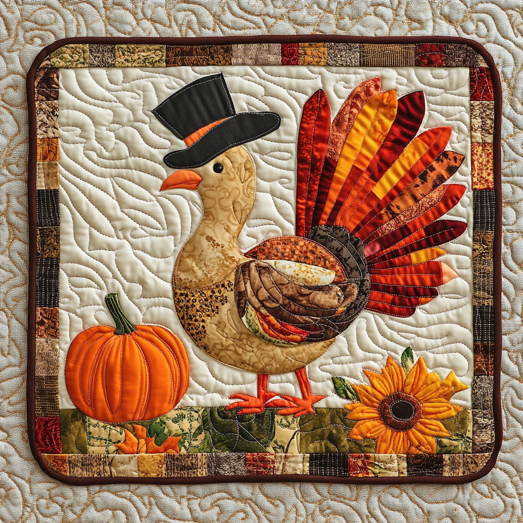 Autumn Turkey TAI041024374 Quilted Placemats