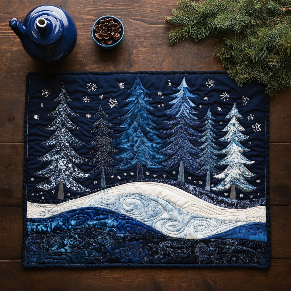 Winter Forest TAI111124295 Quilted Placemats