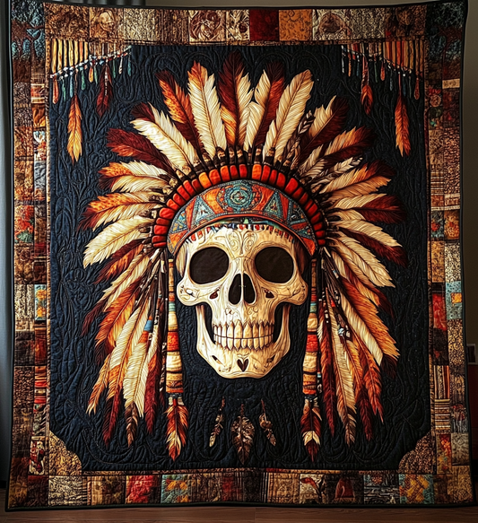 Native American Skull DAI301224056 Quilt Blanket