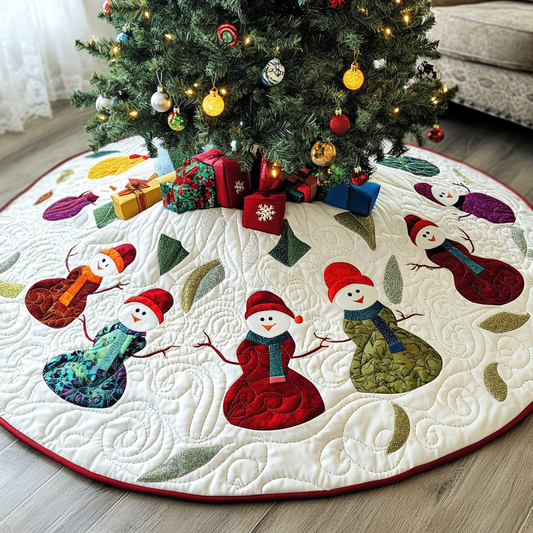 Christmas Snowman DAI040924120 Quilted Tree Skirt