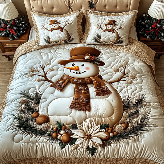 Christmas Snowman TAI201124237 Quilt Bedding Set