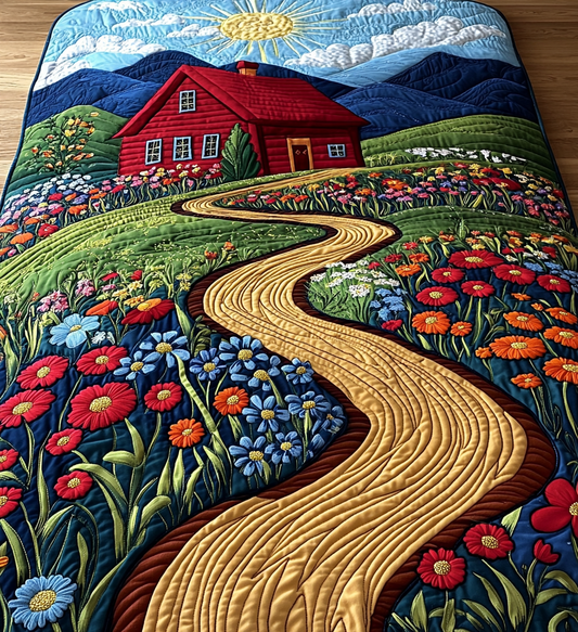 Flower Farm House DAI090125243 Quilt Blanket