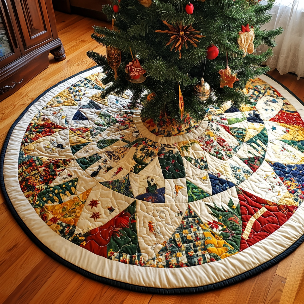 Christmas TAI040924306 Quilted Tree Skirt