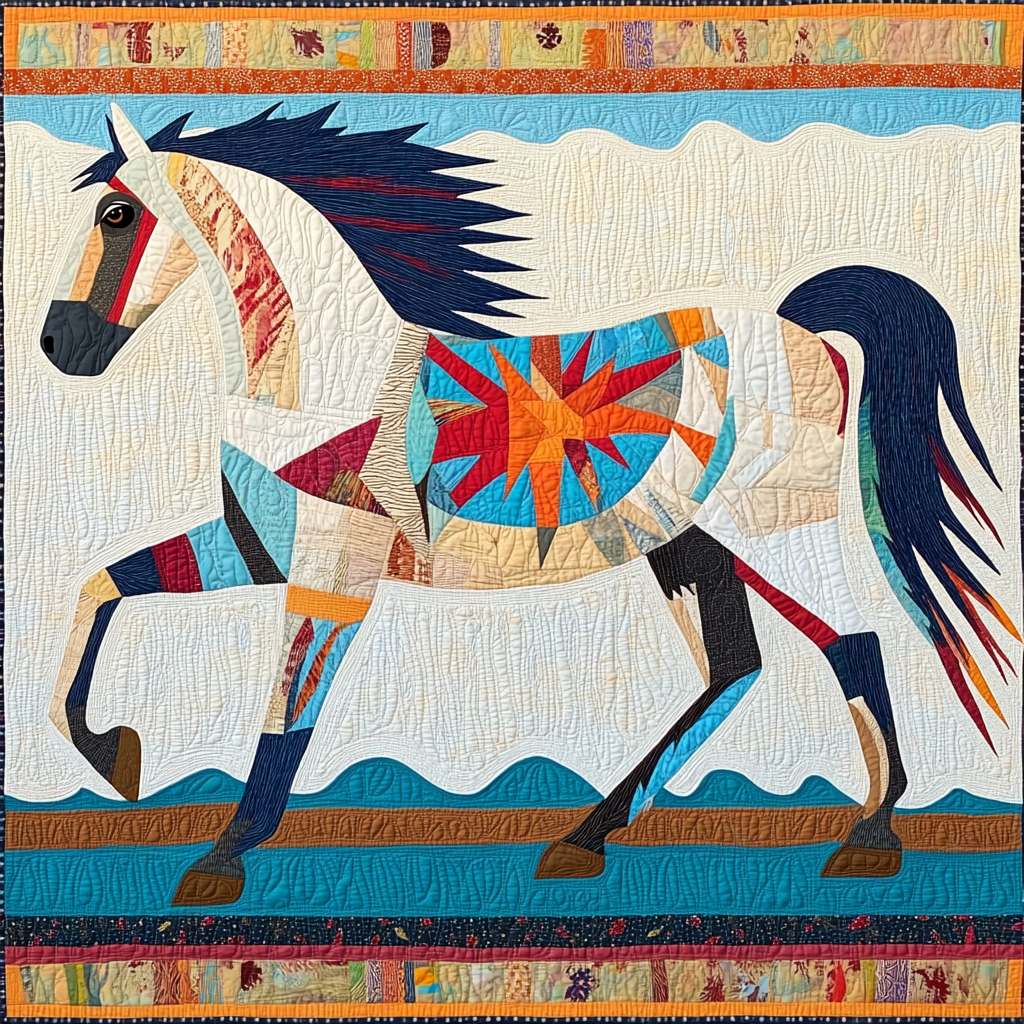 Native American Horse DAI040924260 Quilt Blanket