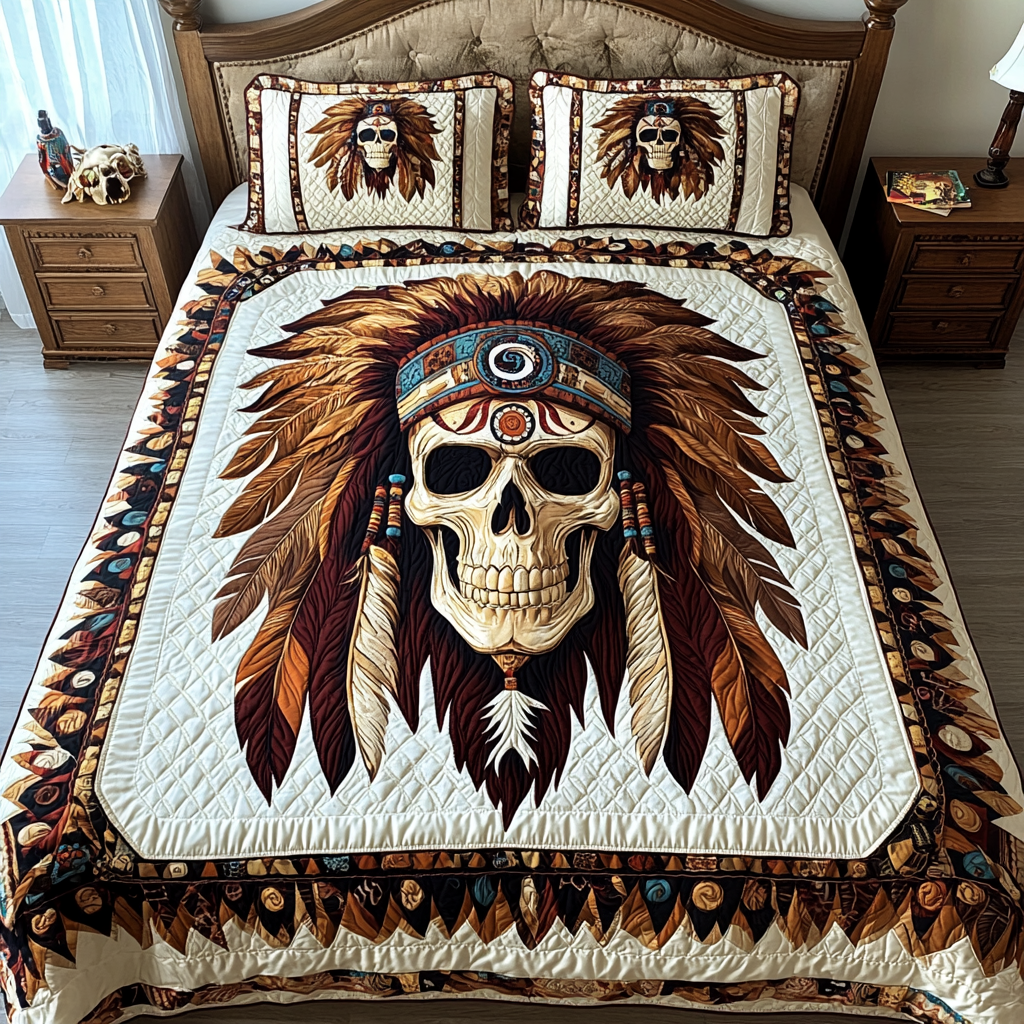 Native American Skull DAI301224236 Quilt Bedding Set