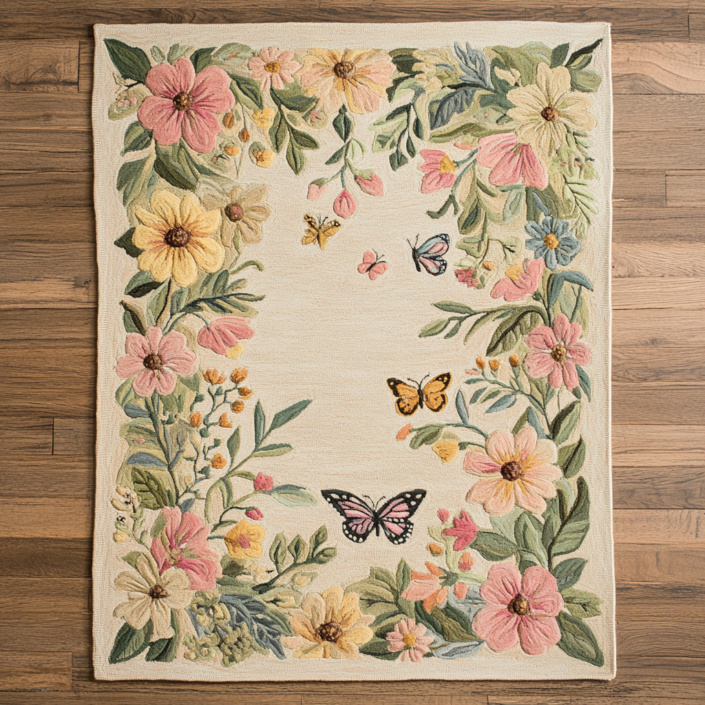 Butterfly Garden TAI141124515 Rug