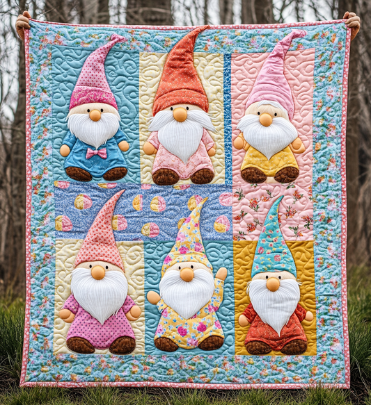 Easter Gnome DAI090125117 Quilt Blanket