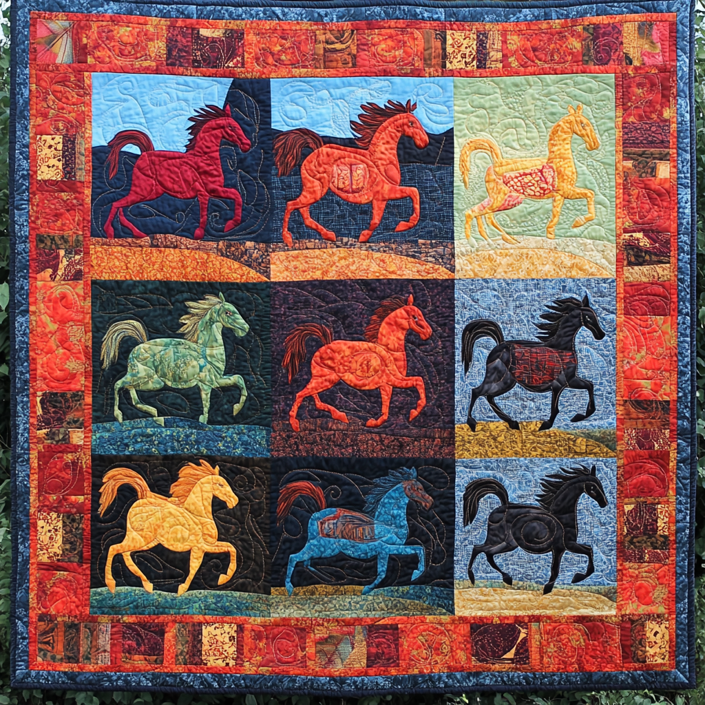 Horse DAI080824027 Quilt Blanket