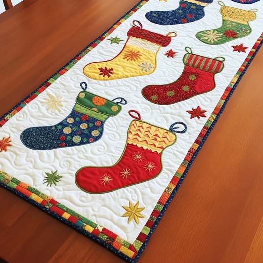 Christmas Stocking DAI231124164 Quilted Table Runner