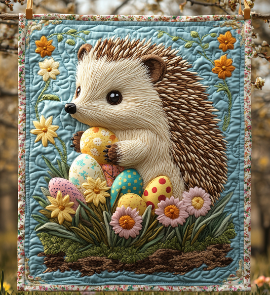 Easter Hedgehog DAI090125246 Quilt Blanket