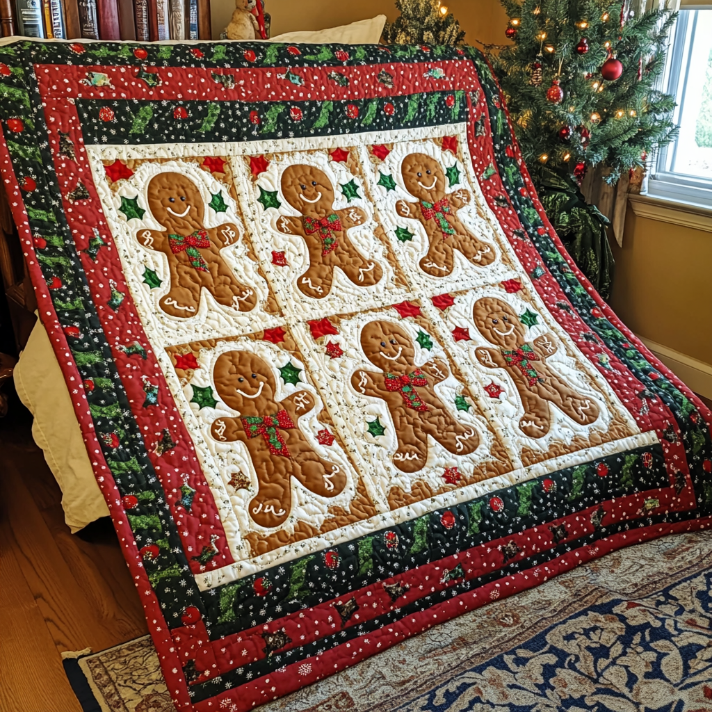 Gingerbread Men DAI190824149 Quilt Blanket