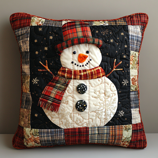 Christmas Snowman TAI130824248 Quilted Pillow Case