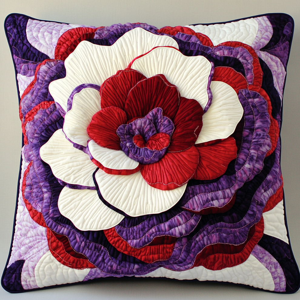 Flower TAI181024399 Quilted Pillow Case Charming Favor