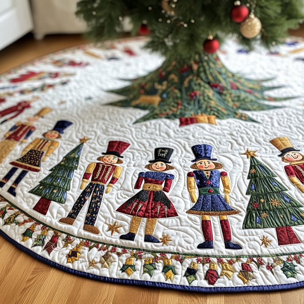 Christmas Nutcracker TAI021024261 Quilted Tree Skirt