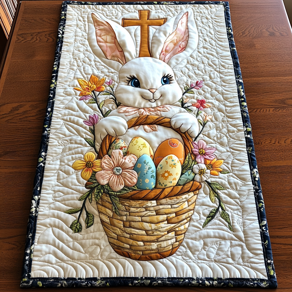 Easter Bunny DAI040225424 Quilted Table Runner