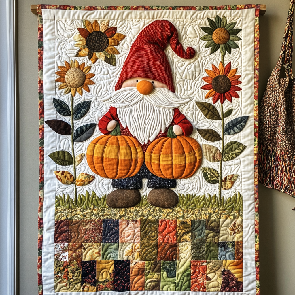 Harvest Gnome DAI221024148 Quilt Blanket