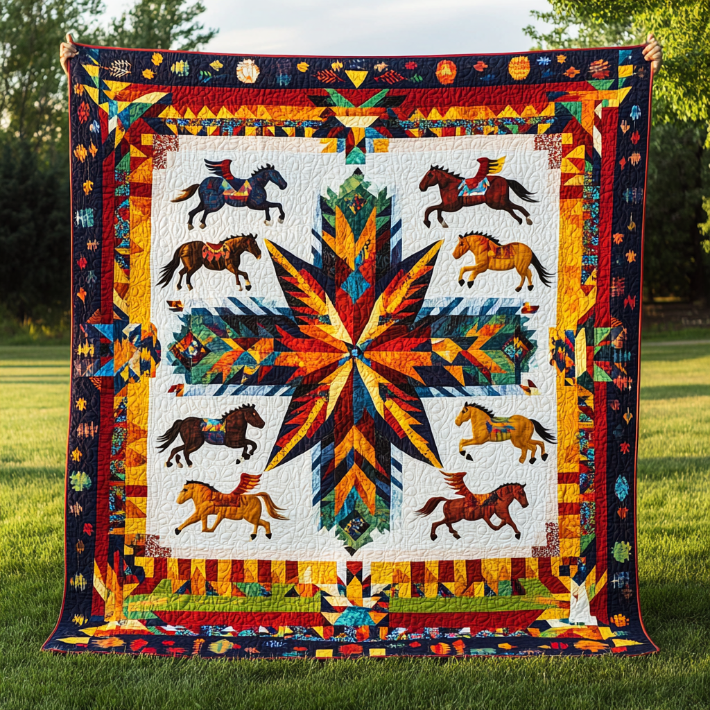 Native Horse TAI041024469 Quilt Blanket