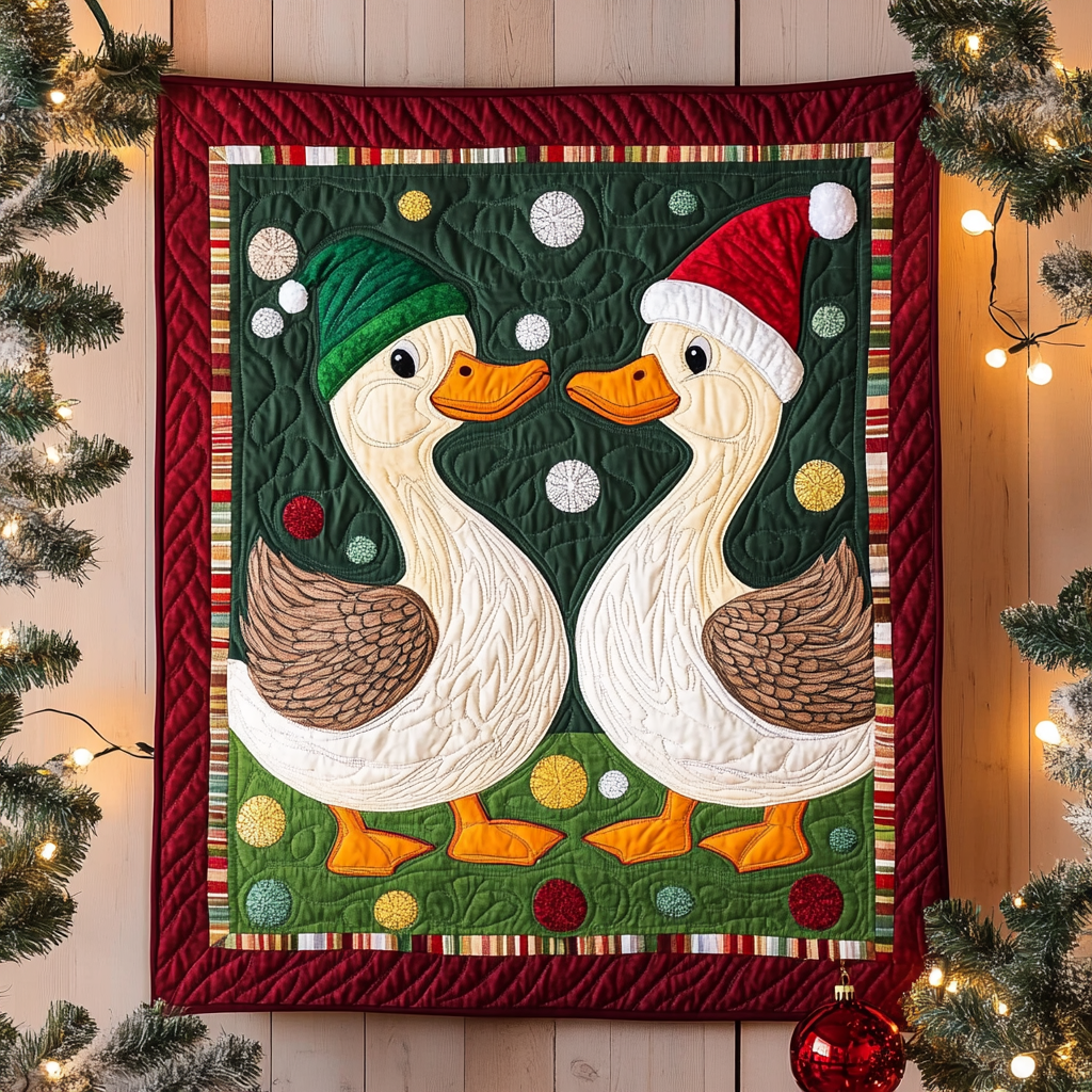 Christmas Duck DAI111124434 Quilt Blanket