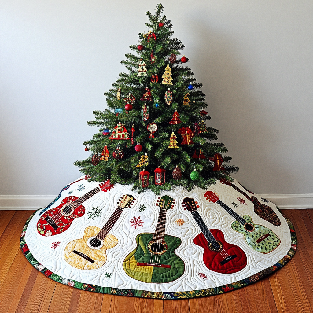 Guitar DAI230924020 Quilted Tree Skirt