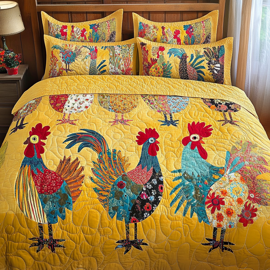 Chicken TAI141124232 Quilt Bedding Set