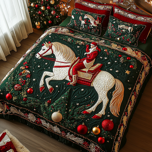 Majestic White Horse TAI101224377 Quilt Bedding Set