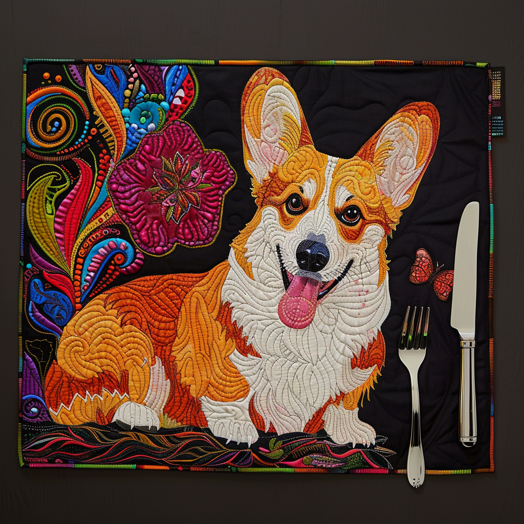 Corgi TAI21052403 Quilted Placemats