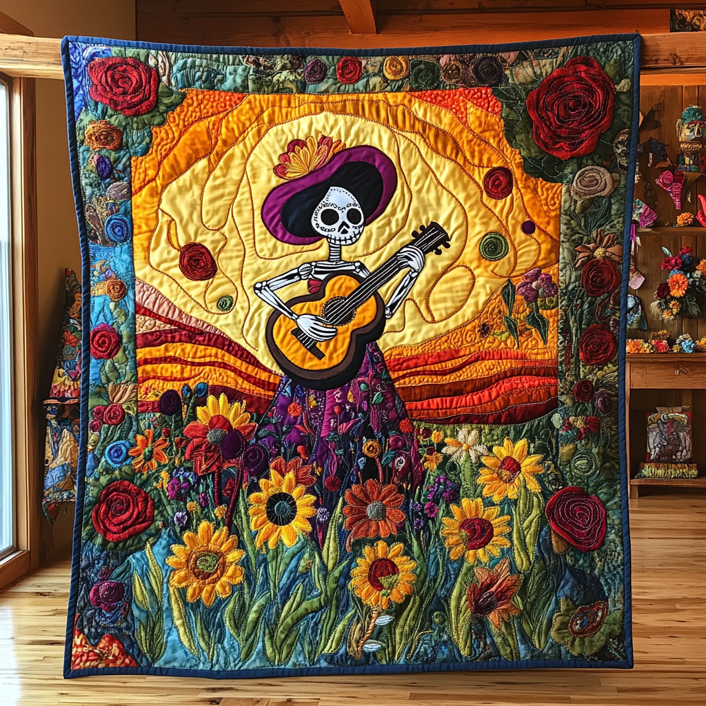 Catrina Guitarist DAI241224354 Quilt Blanket