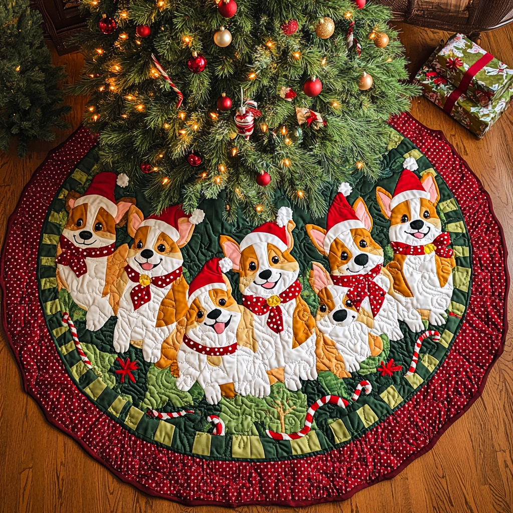 Corgi TAI041024196 Quilted Tree Skirt