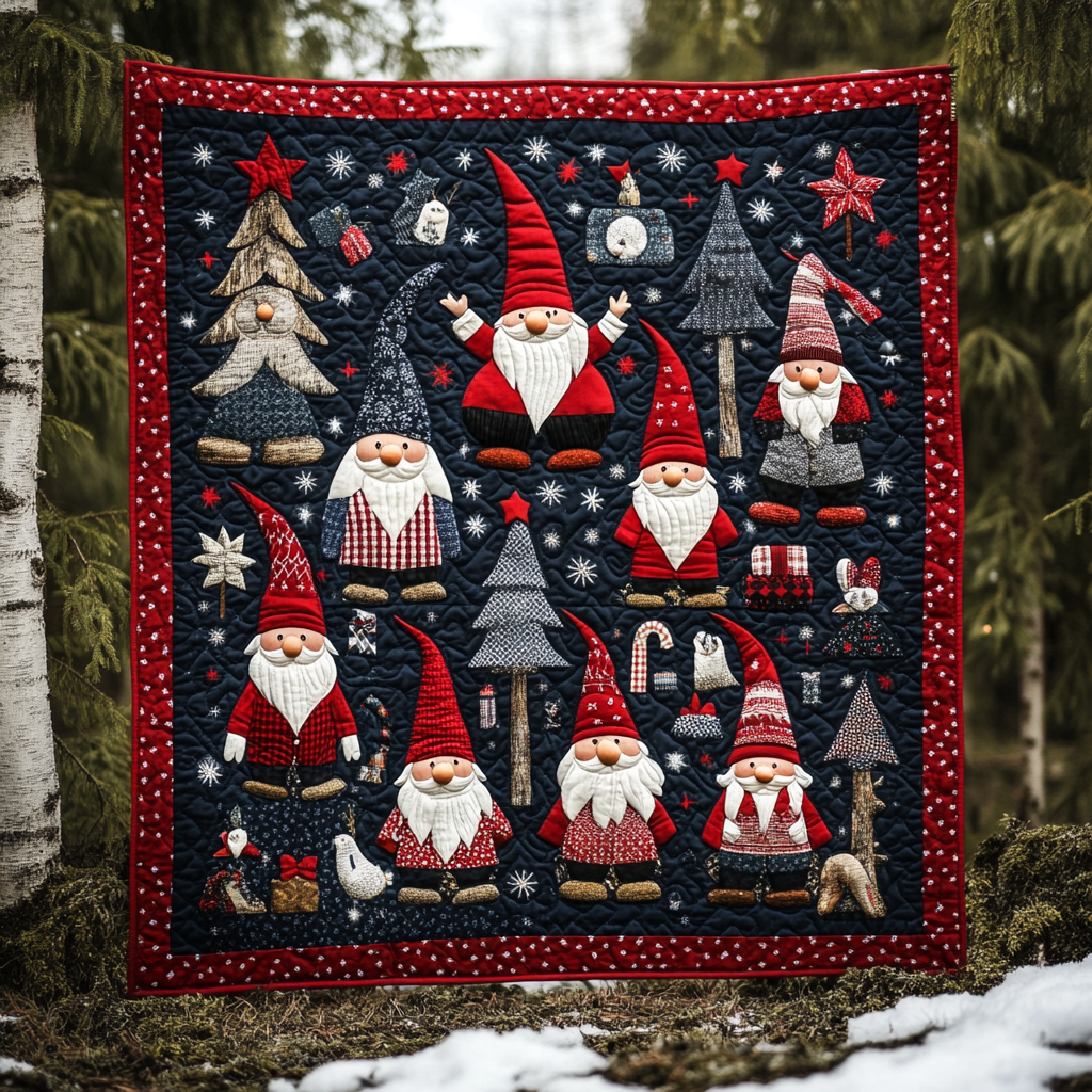 Christmas Gnome TAI260924115 Quilt Blanket