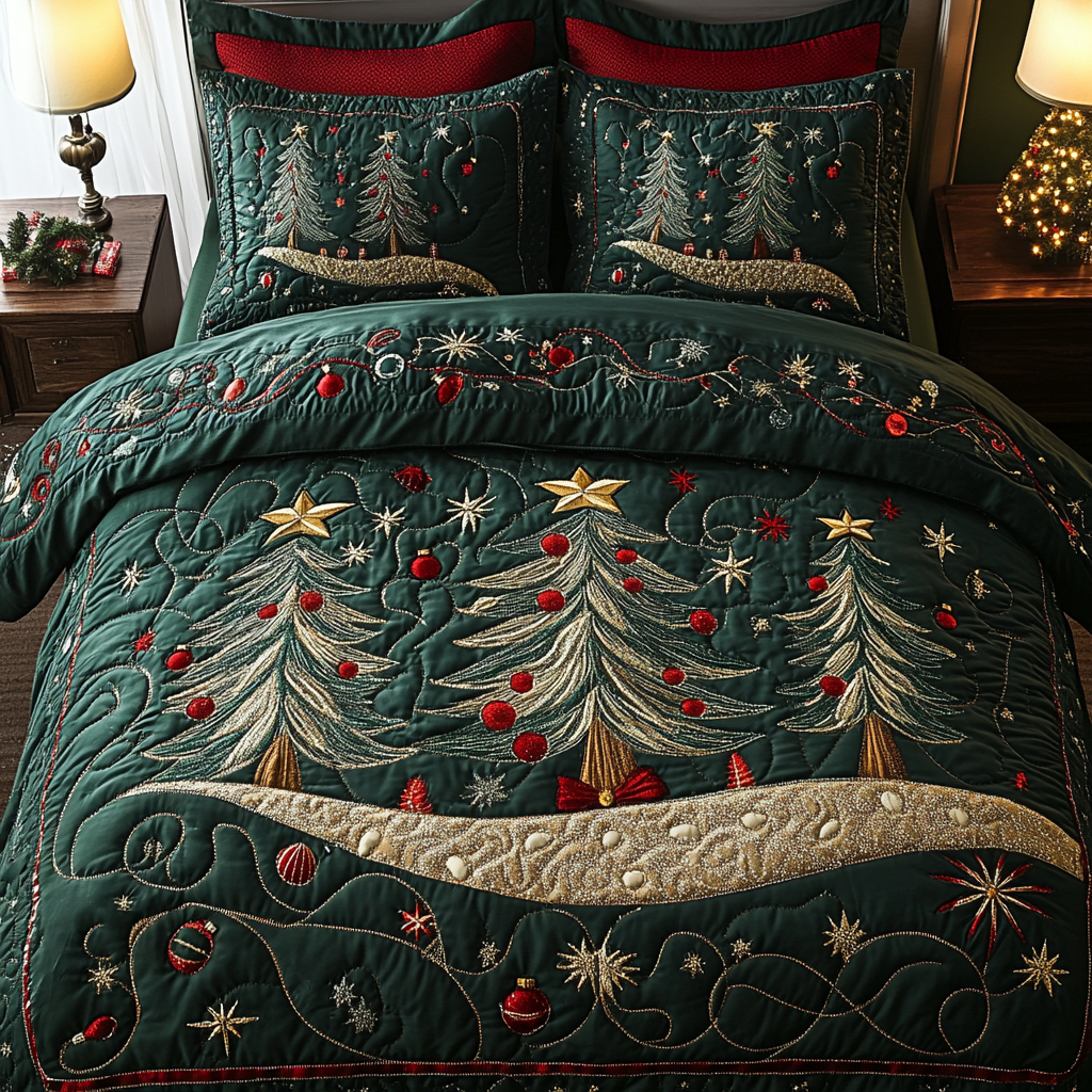 Christmas Tree TAI141124103 Quilt Bedding Set