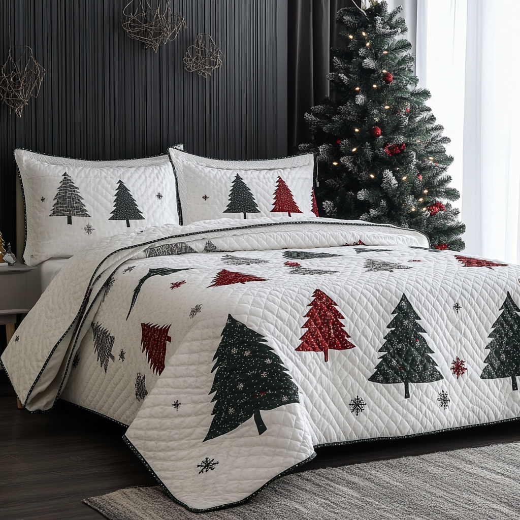 Christmas Tree TAI040924296 Quilt Bedding Set