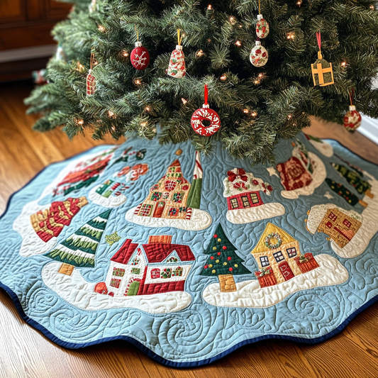 Gingerbread Village DAI040924146 Quilted Tree Skirt