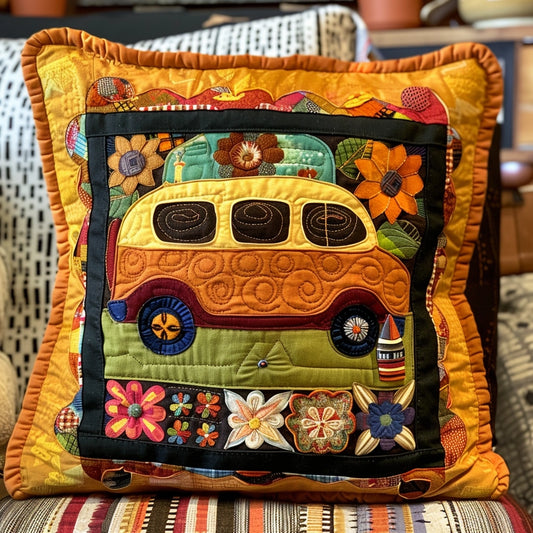 Hippie Car TAI240424243 Quilted Pillow Case