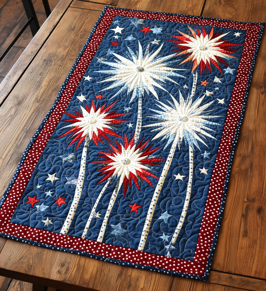 Patriotic Fireworks DAI040225439 Quilted Table Runner