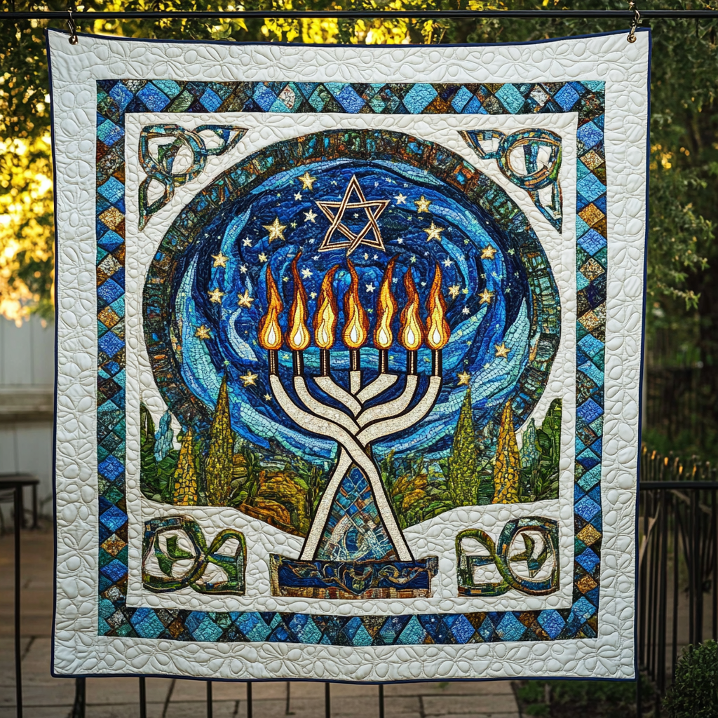 Jewish Hanukkah TAI091024136 Quilt Blanket