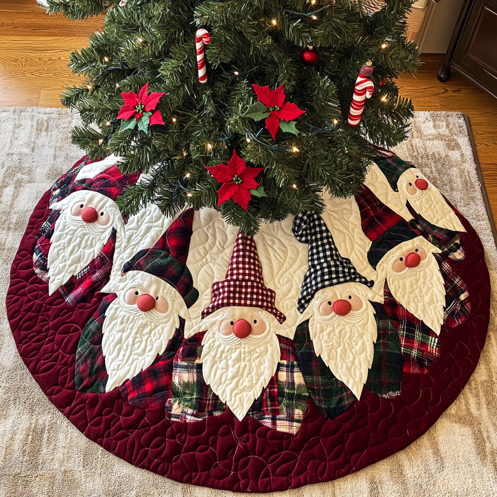 Christmas Gnome TAI021024061 Quilted Tree Skirt