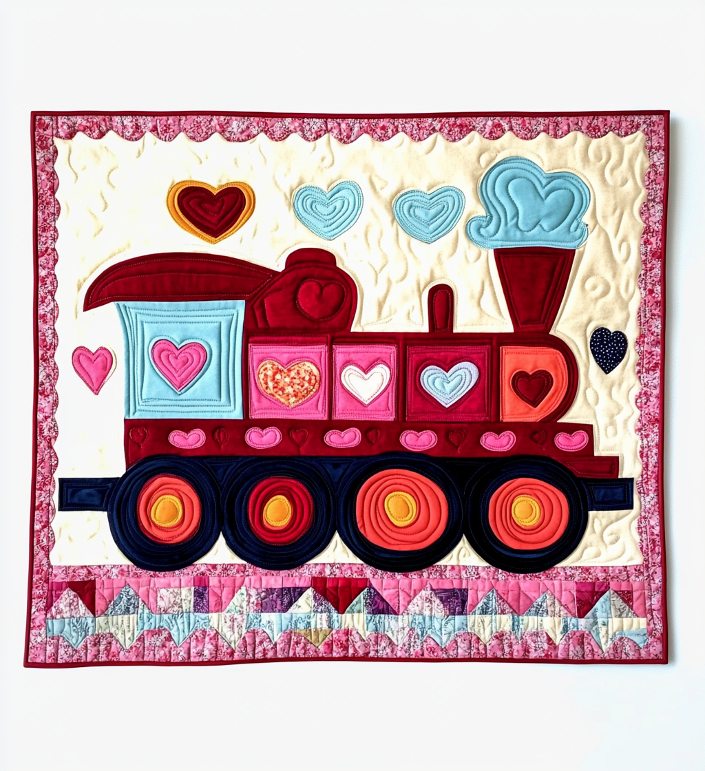 Valentine Train DAI241224009 Quilted Placemats