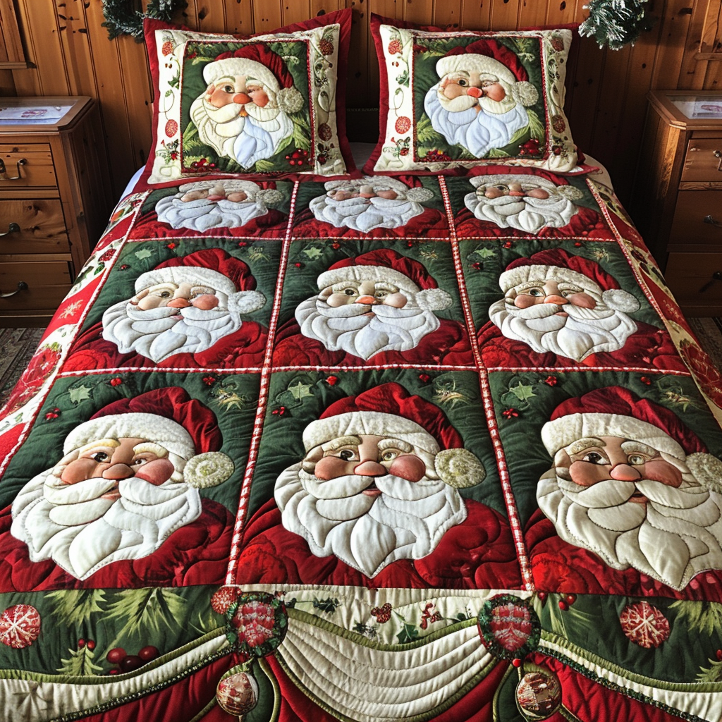 Christmas Santa TAI111124195 Quilt Bedding Set