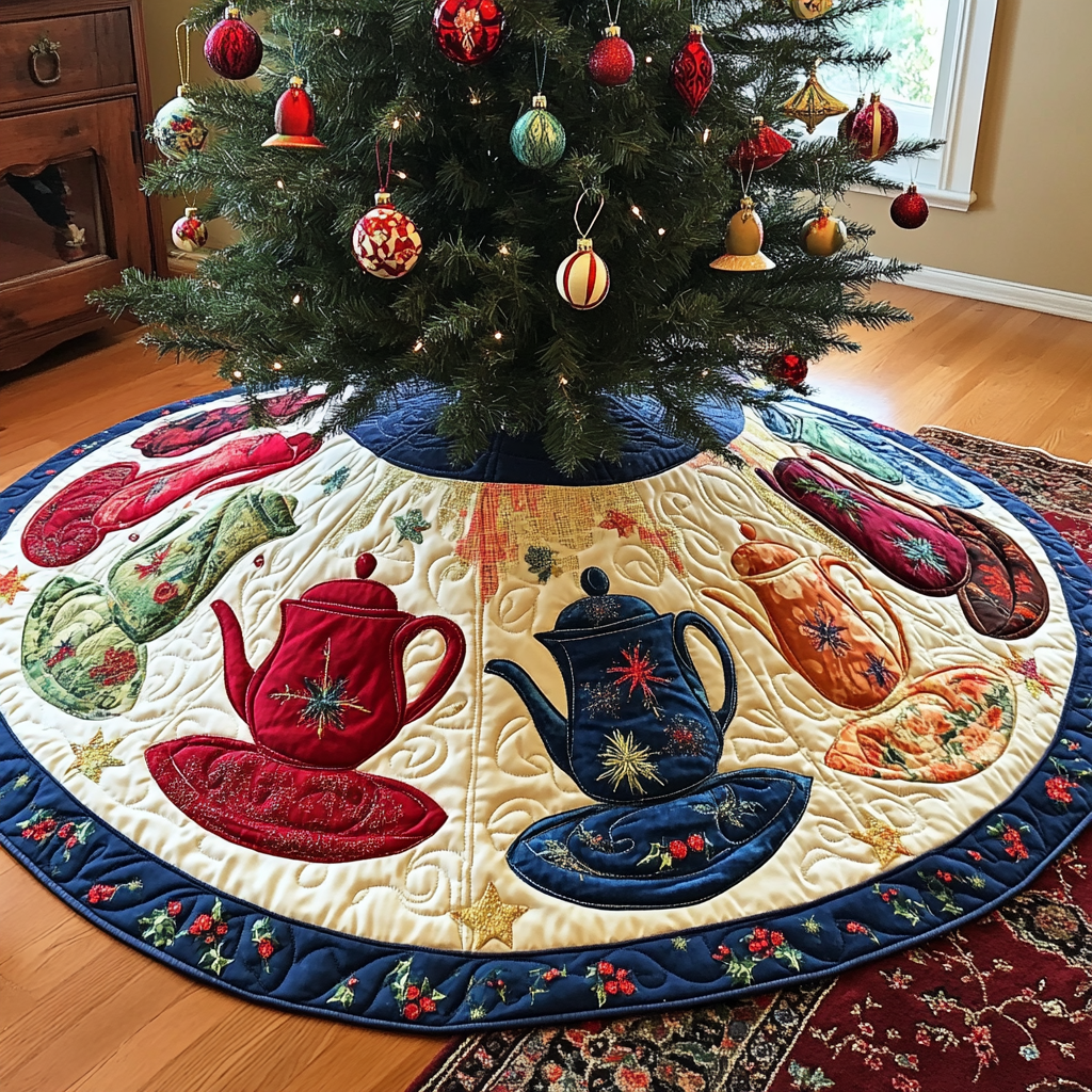 Teapot TAI041024012 Quilted Tree Skirt