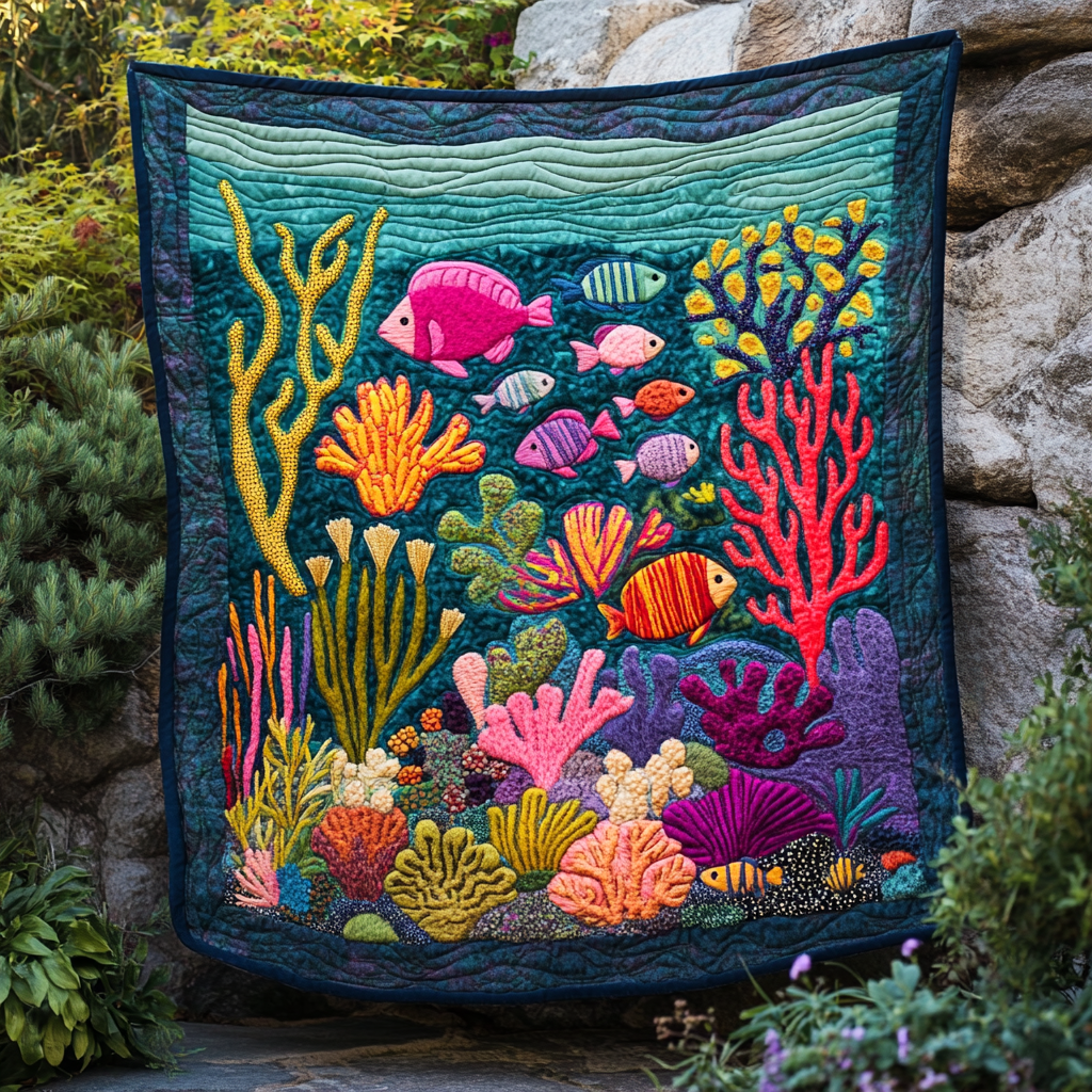 Coral Reef DAI150125089 Quilt Blanket