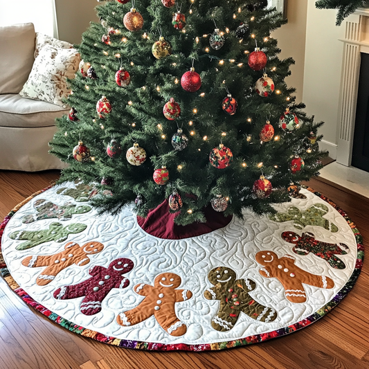 Gingerbread Man DAI040924114 Quilted Tree Skirt