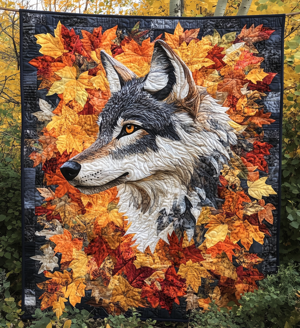 Autumn Wolf DAI090125236 Quilt Blanket