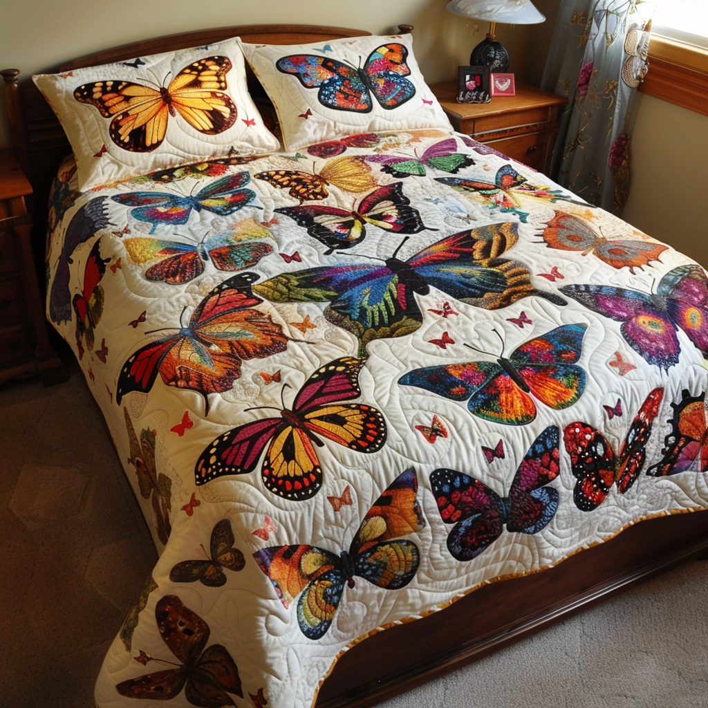 Butterfly TAI040624103 Quilt Bedding Set