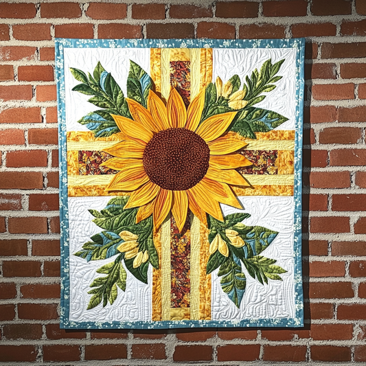 Sunflower Christian Cross DAI101224017 Quilt Bedding Set