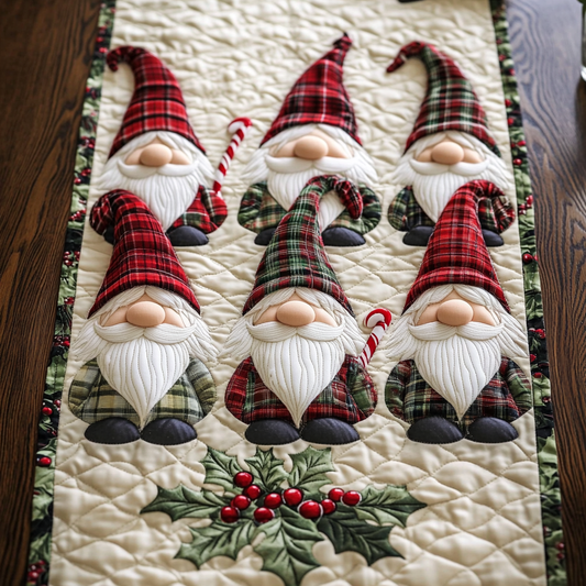 Christmas Gnome TAI101224577 Quilted Table Runner