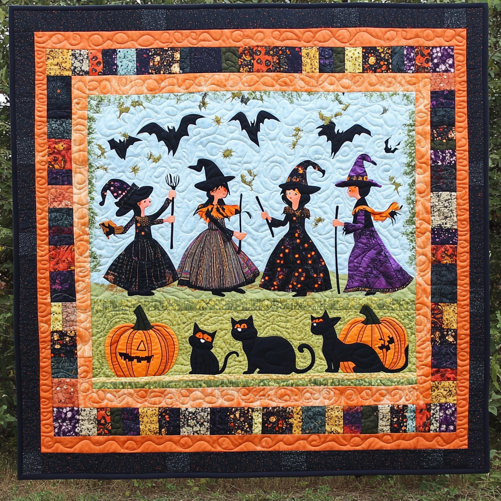 Halloween Witches TAI040924288 Quilt Blanket