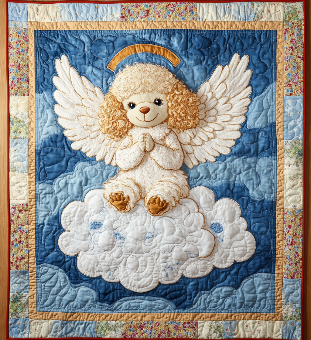 Poodle Angel DAI090125200 Quilt Blanket